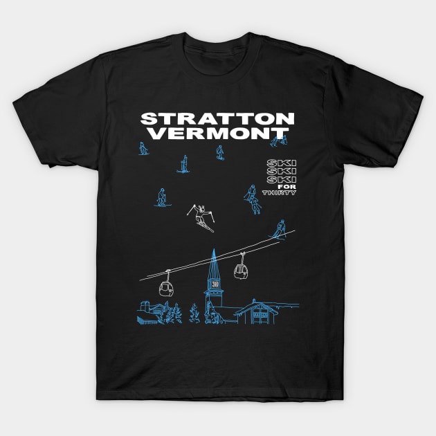 Ski Stratton T-Shirt by lbergerdesign